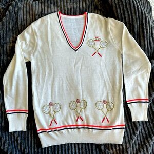 Vintage tennis sweater S